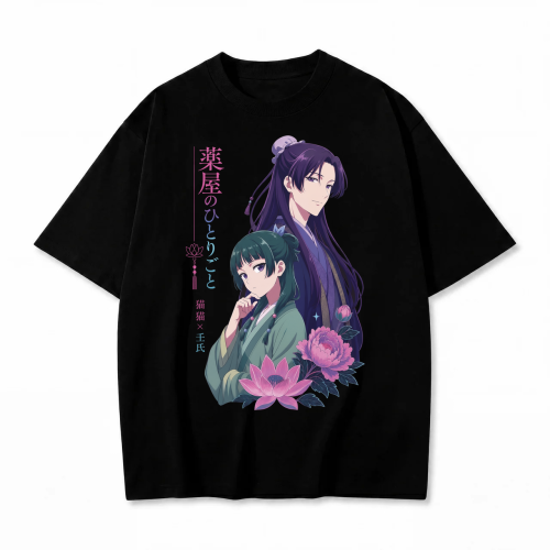 Koszulka T-shirt Kusuriya no Hitorigoto Maomao x Jinshi – czarna.png