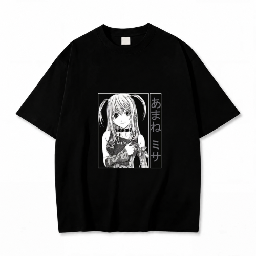 Koszulka Death Note Misa Amane – czarna, nadruk z przodu