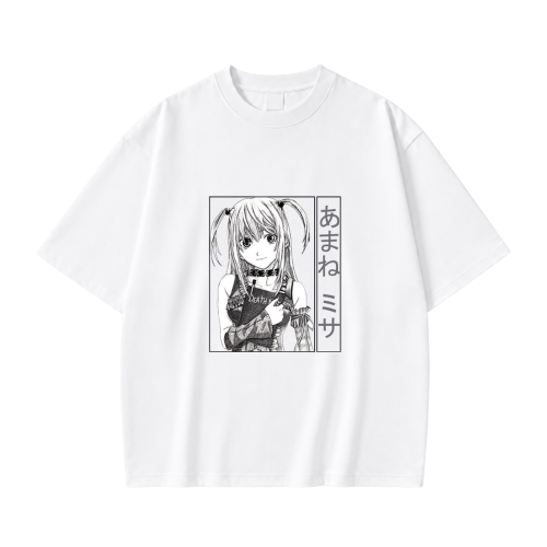 Koszulka Death Note Misa Amane – biała, nadruk z przodu