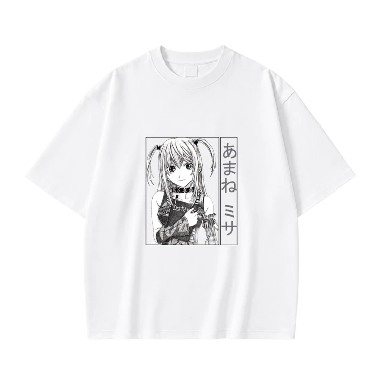 Koszulka Death Note Misa Amane – biała, nadruk z przodu