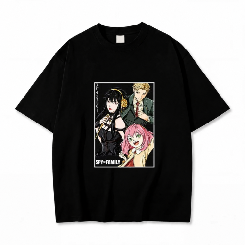 Koszulka T-shirt anime Spy x Family - czarna