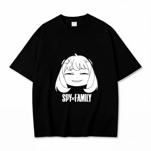 Koszulka T-shirt anime Spy x Family Anya - czarna