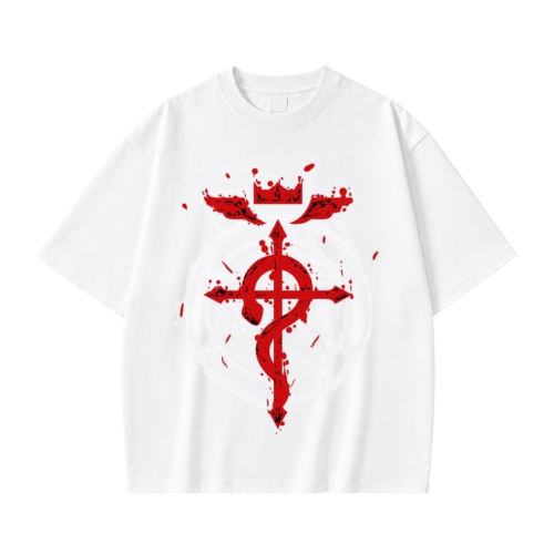 Fullmetal Alchemist koszulka z nadrukiem - biala