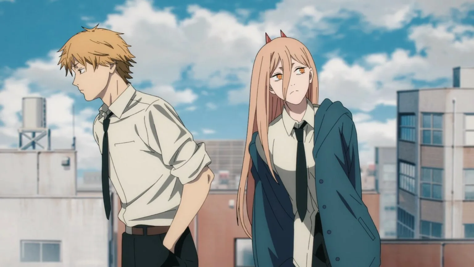 Główni bohaterowie Chainsaw Man - Denji i Power